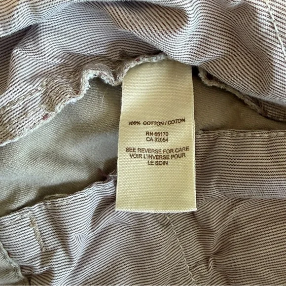 Free People 100% Cotton Chino Low Rise Khaki in Stone Size 0 #1991 - Picture 7 of 8